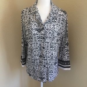 Soma Ladies  Button Up Collared Floral Shirt